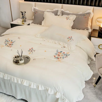 Ivory Blossom Bedding Set