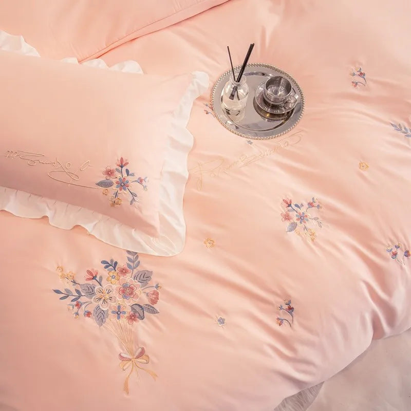 Peach Blossom Bedding Set