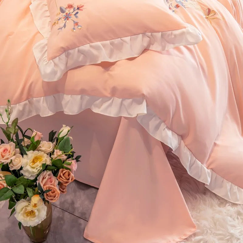 Peach Blossom Bedding Set